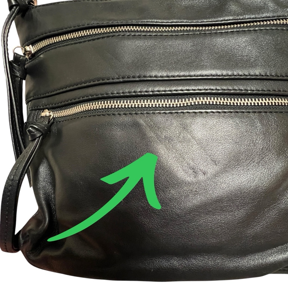 ili New York Black Genuine Leather RFID Crossbody Travel Everyday Purse - Picture 10 of 16